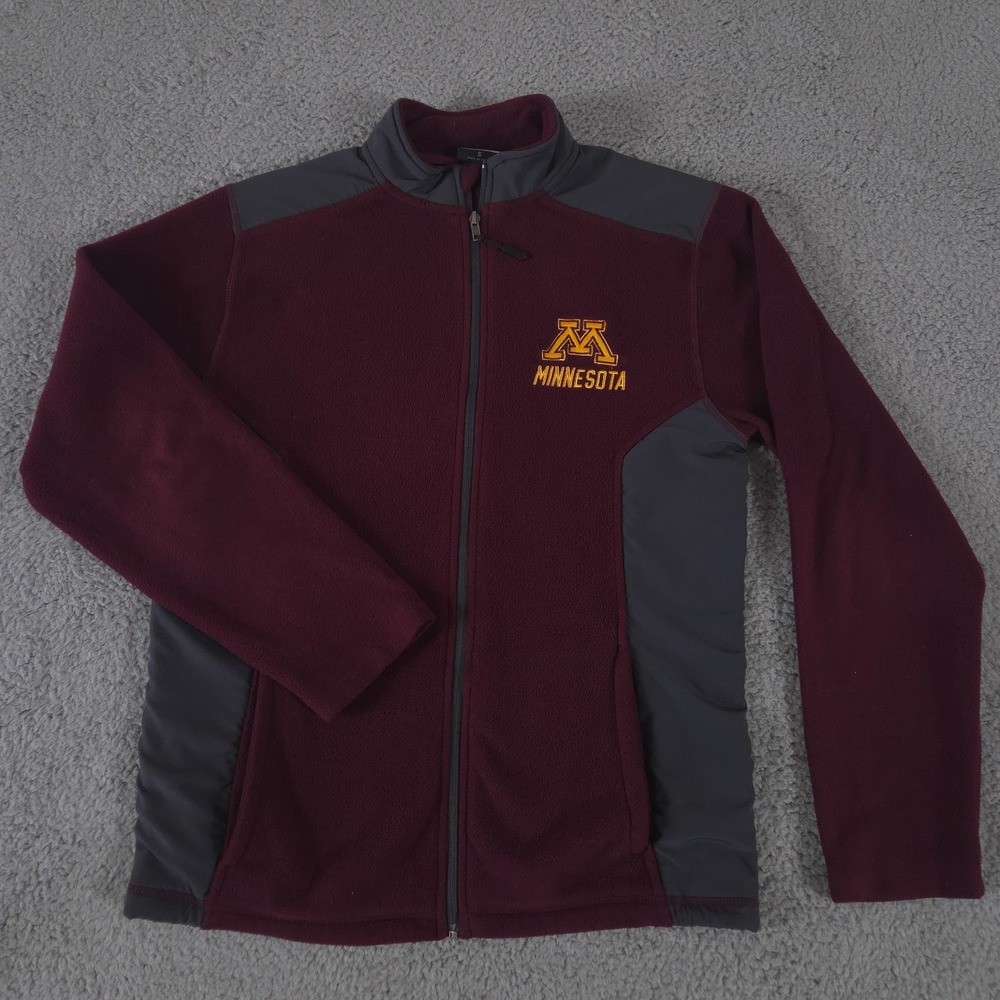 Minnesota Golden Gophers Jacket Mens Small‎ Maroon Colosseum Full Zip Fleece